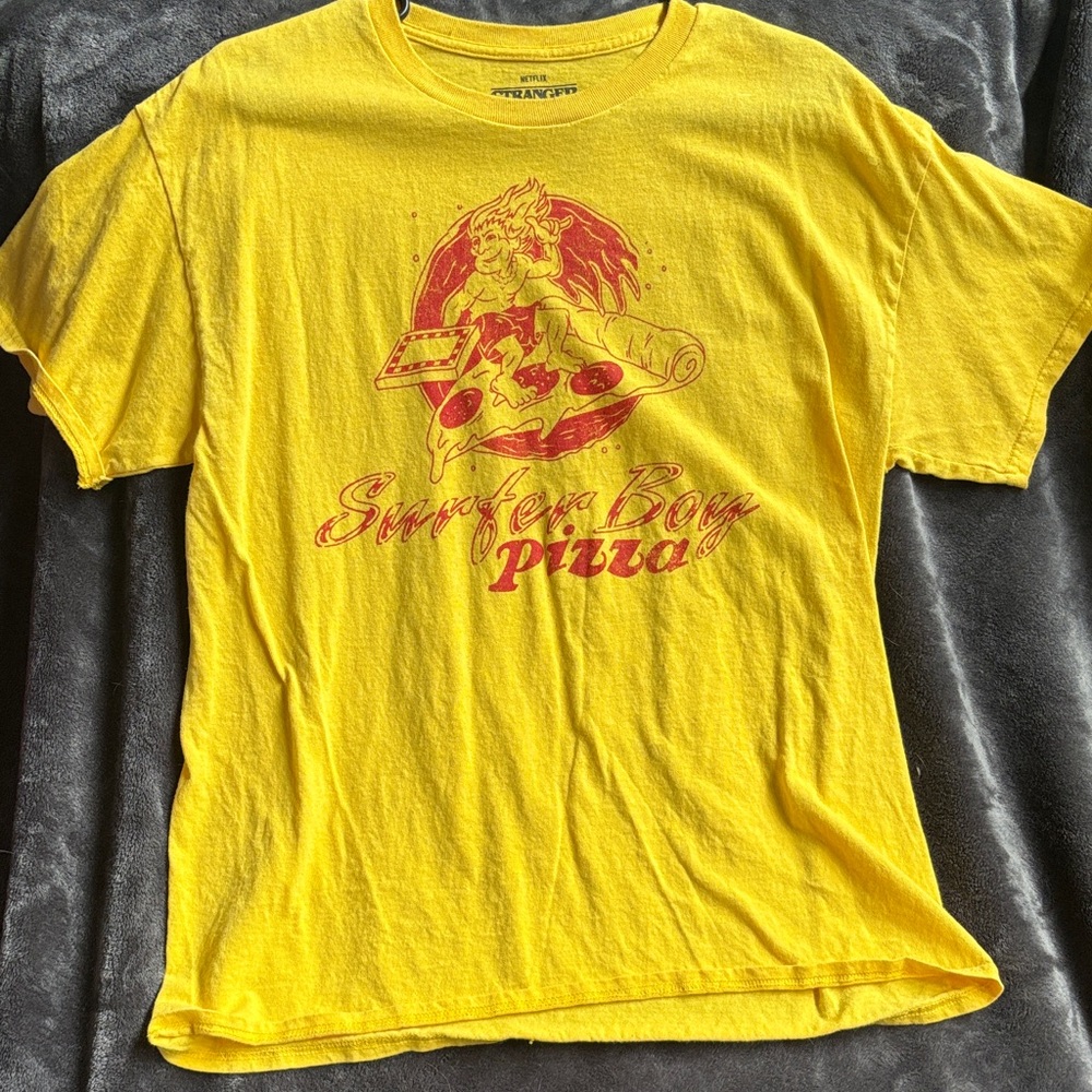 Stranger Things Surfer Boy Pizza T-Shirt
